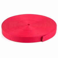 50 Meter Polypropylen Gurtband 40mm Breit Farbe: Rot
