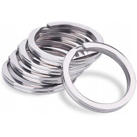 10x Schlüsselringe Flach 30mm Standard vernickelt Design Schlüsselring 30mm Stahl gehärtet vernickelt
