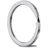 100x Schlüsselringe Flach 30mm Standard vernickelt Design Schlüsselring 30mm Stahl gehärtet vernickelt