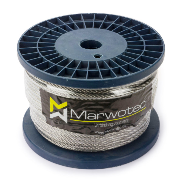 200m Edelstahlseil 3mm Edelstahl Drahtseil 7x7 V4A Inox rostfrei Drahtseil Stahlseil Geländerseil