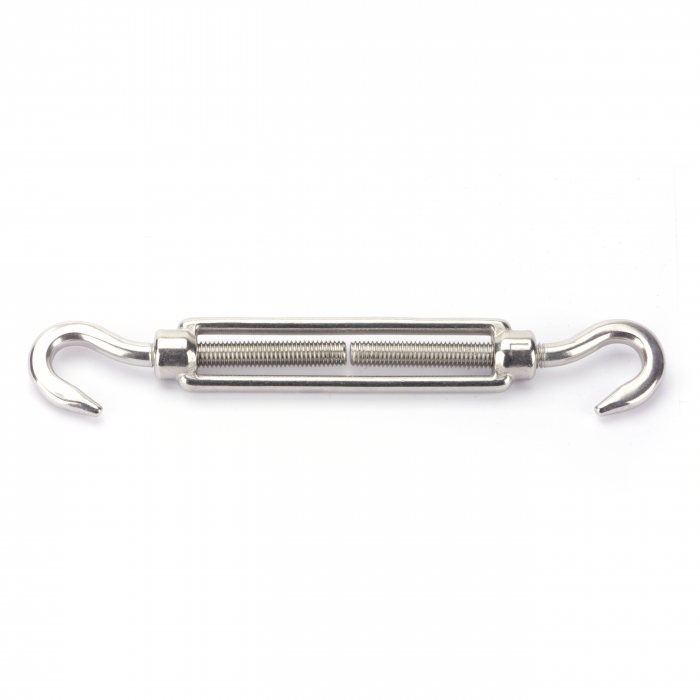 4x Spannschloss M6 Mit Haken – V2A Edelstahl, 14-21 Cm, Bruchlast 350 Kg, Für Seile, Planen & Segel