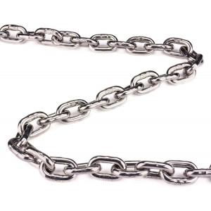 10 Meter DIN 5685 Rundstahlkette V4A, kurzgliedrig, Gr&ouml;&szlig;e 3x16 mm Edelstahl Werkstoff 1.4401