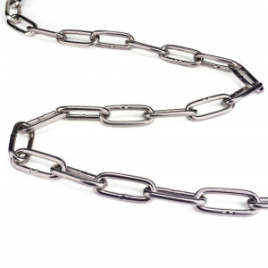 10 Meter 3mm x 26mm Edelstahl Schweisskette 3mm langgliedrig DIN 5685 3x26mm Edelstahl Rundstahlkette geschwei&szlig;t 3mm, langgliedrig V4A Kette