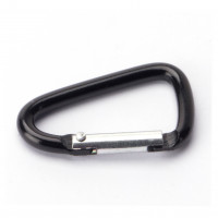 20x Aluminium Karabiner 4x40mm Aluminium Karabinerhaken Schwarz Schlüssel Haken aus Aluminium 4x40mm 1