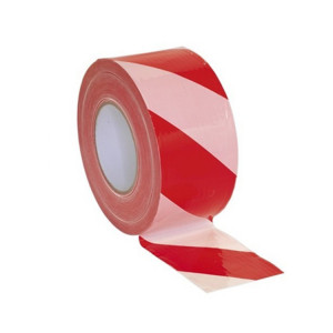 500m Absperrband 75mm Rot Wei&szlig; Flatterband Warnband 500 Meter Trassenband Absperrungsband Beidseitig bedruckt 500m x 75mm