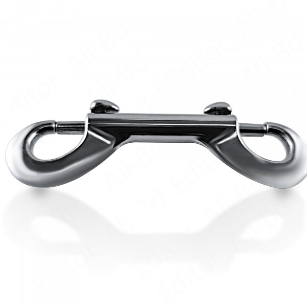 Doppel Karabiner 90mm aus Zinkdruckguss - Stabiler Bolzenkarabiner mit 2 Ösen- 9 cm Länge