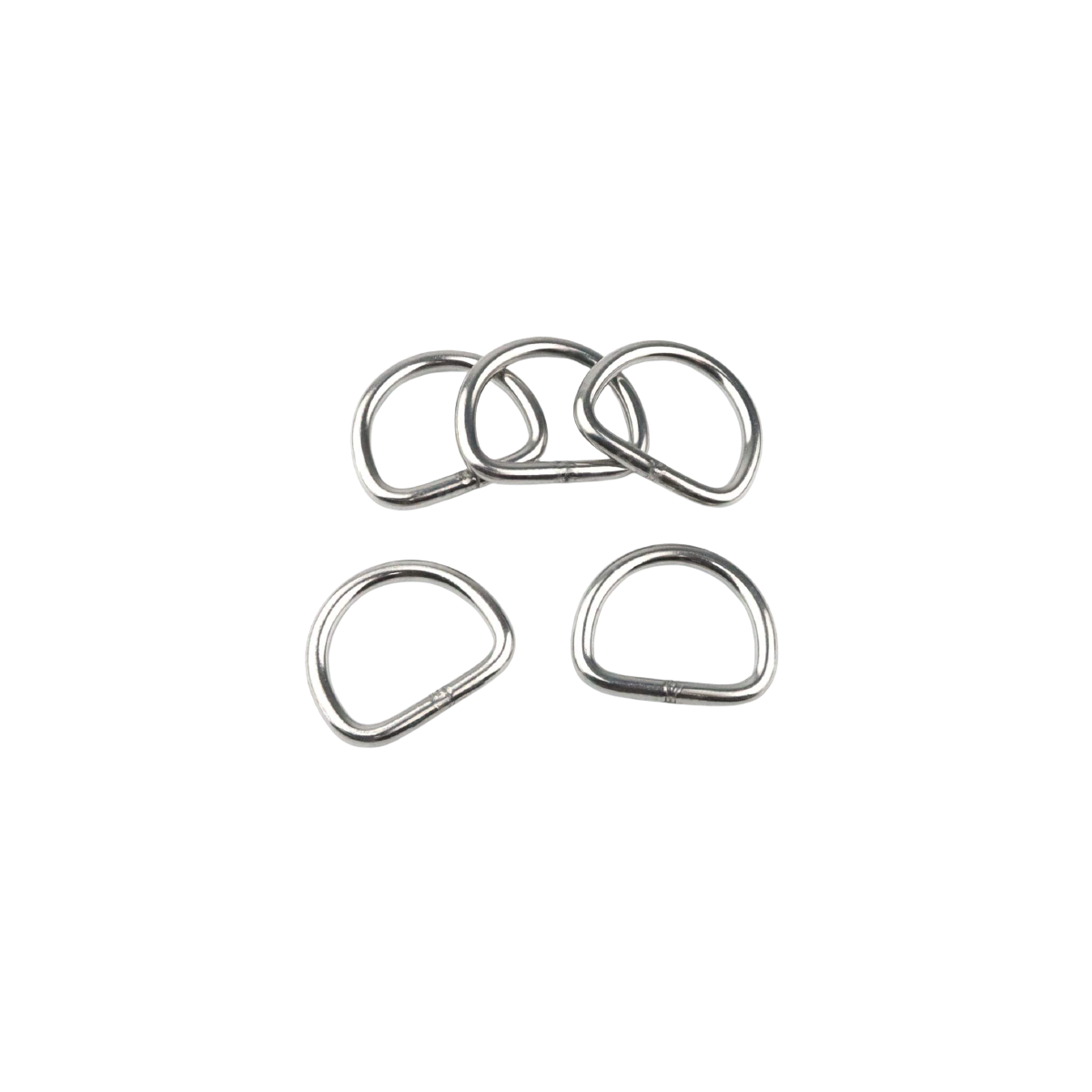 10x Edelstahl V4A D-Ring 30mm geschweißt Halbrund...