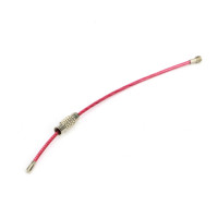 10x Drahtseil Schlüsselringmit mit pinker PVC Ummantelung Schlüsselringe aus Drahtseil Drahtseilschlüsselring mit PVC Überzug gestreckte Länge 110mm