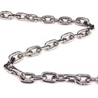 1 Meter Edelstahl Schweißkette 5mm mit 2 Karabinerhaken 50x5mm Edelstahlkette DIN 766 5mm x 18,5m 4