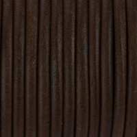 2 Meter 3mm Rundleder Braun Lederband 3 mm Ø Rund Lederschnur