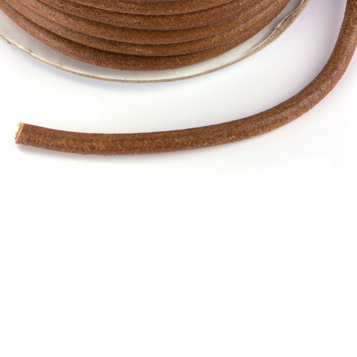 Meterware 1,5mm Rundleder Naturfarben Lederband 1,5 mm...