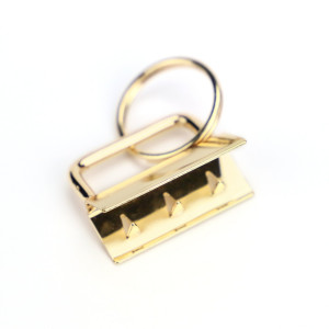 10er Pack Schl&uuml;sselband Rohling 30mm Ros&eacute; Gold farbend mit Schl&uuml;sselring montiert