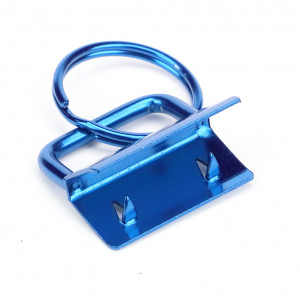 25er Pack Schl&uuml;sselband Rohling 30mm Blau mit Schl&uuml;sselring montiert