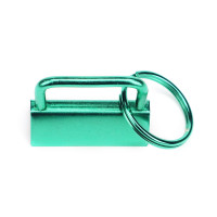 25x Schlüsselband Rohling 30mm GRÜN mit Schlüsselring montiert