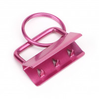 25x Schlüsselband Rohling 30mm ROSA mit Schlüsselring montiert