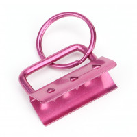 25x Schlüsselband Rohling 30mm ROSA mit Schlüsselring montiert