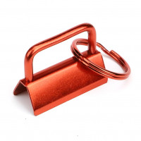 25x Schlüsselband Rohling 30mm ROT mit Schlüsselring montiert