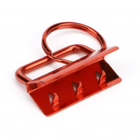 5 - 50er Pack Schl&uuml;sselband Rohling 30mm ROT mit Schl&uuml;sselring montiert