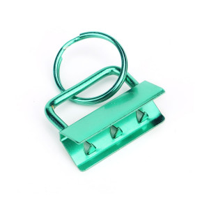 5 - 50er Pack Schl&uuml;sselband Rohling 25mm GR&Uuml;N mit Schl&uuml;sselring montiert