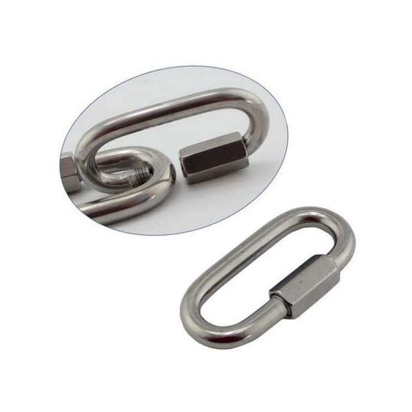 Rapidglied 10mm Edelstahl Kettenglied 10mm Schraubbar Edelstahl, V4A Schraubglied Rapidglied