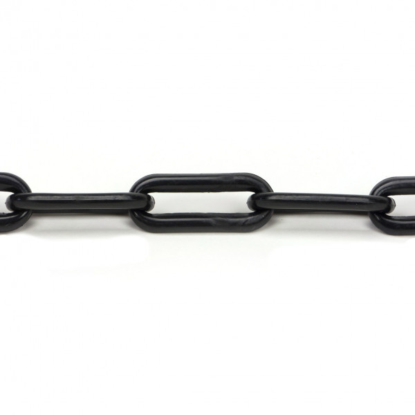 10m Kunststoffkette schwarz - Marwotec  6mm Absperrkette aus Kunststoff Schwarz- Kunststoffkette Schwarz 10 m im Beutel