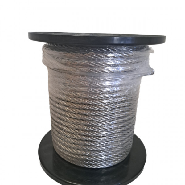 50m Edelstahl Drahtseil 6mm auf Rolle Edelstahl Drahtseil 7x7 V4A Inox rostfrei Drahtseil Stahlseil Gel&auml;nderseil