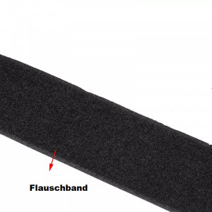 10m Flauschband selbstklebend schwarz 25mm breit - 10 m Rolle Klettband nur Flausch 25 mm klebend schwarz