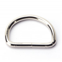 Halbrund Ringe D-Ringe 16mm aus Stahl, vernickelt und geschwei&szlig;t