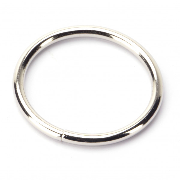Rundringe geschweisst 12mm Stahl, Silbern vernickelt O-Ringe
