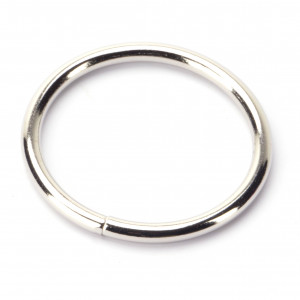 Rundringe geschweisst 12mm Stahl, Silbern vernickelt O-Ringe