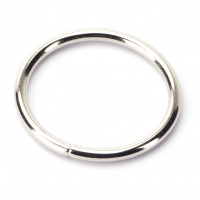 Rundringe 12mm Stahl, Silbern vernickelt O-Ringe