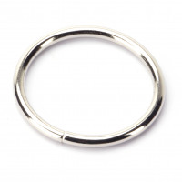 10x Rundringe geschweisst 25mm x4,5mm Stahl, Silbern vernickelt O-Ringe 1