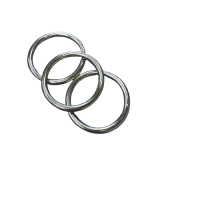 10x Rundringe geschweisst 30mm Stahl, Silbern vernickelt O-Ringe