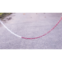 10 Meter Absperrkette aus Stahl rot-weiss 5mm Metall Warn Kette Sicherungskette 5mm