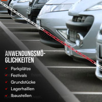 10 Meter Absperrkette aus Stahl rot-weiss 5mm Metall Warn Kette Sicherungskette 5mm